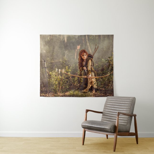 Archer Woman Fantasy Romance Fiktion Wandteppich (Beispiel (Horizontal))