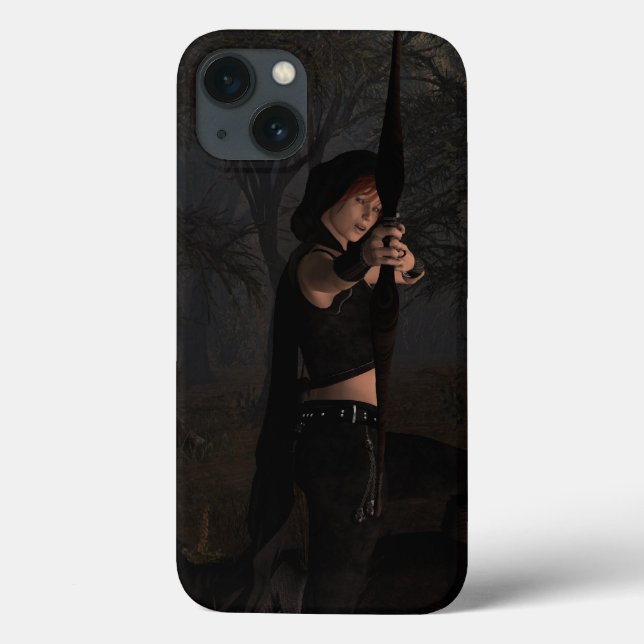 Archeress in Dark Woods Fantasy Art Case-Mate iPhone Hülle (Rückseite)