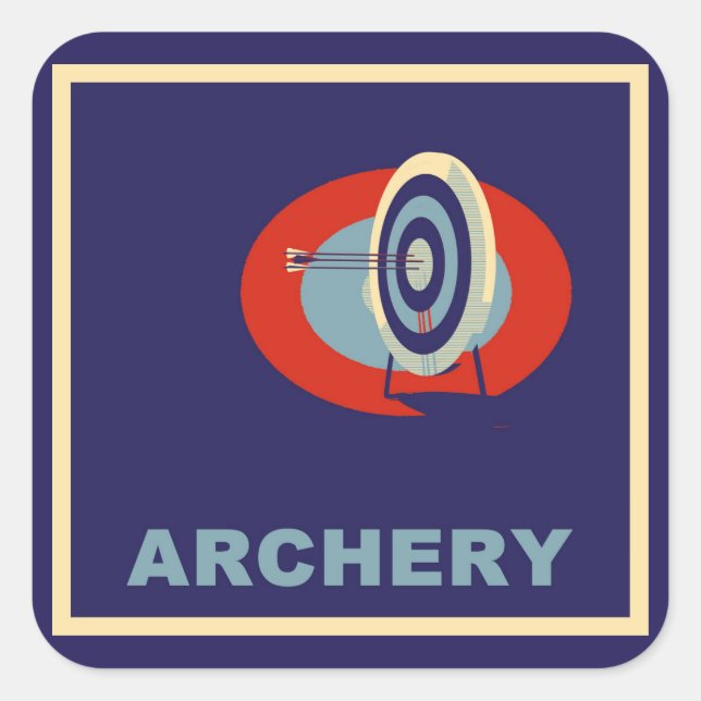 ARCHERIE QUADRATISCHER AUFKLEBER (Vorderseite)