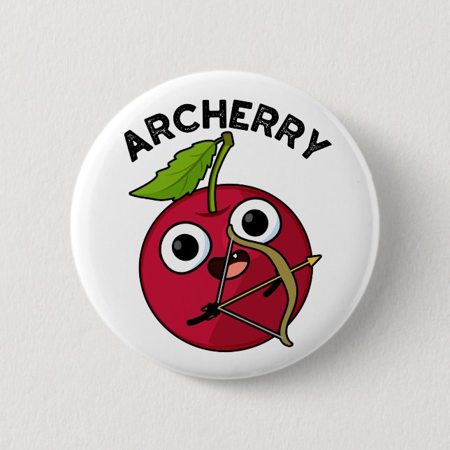Archerry Funny Frucht Archery Pun Button (Vorderseite)