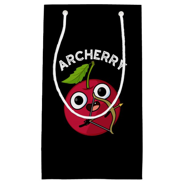 Archerry Funny frucht Archery Pun Dark BG Kleine Geschenktüte (Vorderseite)