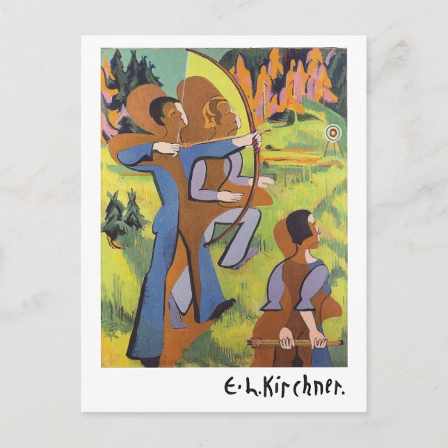 Archers (1935-1937) von Ernst Ludwig Kirchner Postkarte (Vorderseite)