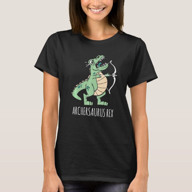 Archersaurus Rex Dinosaur rex Dino Archer Archery T-Shirt (Vorderseite)