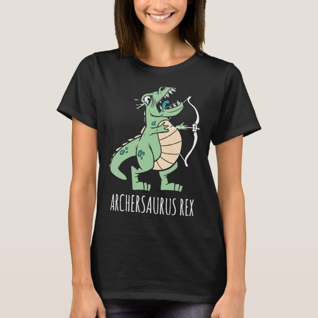 Archersaurus Rex Dinosaur rex Dino Archer Archery T-Shirt (Vorderseite)