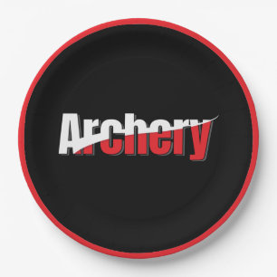 Archery Abstrakt Swish - Graphic Two-Tone Art Pappteller