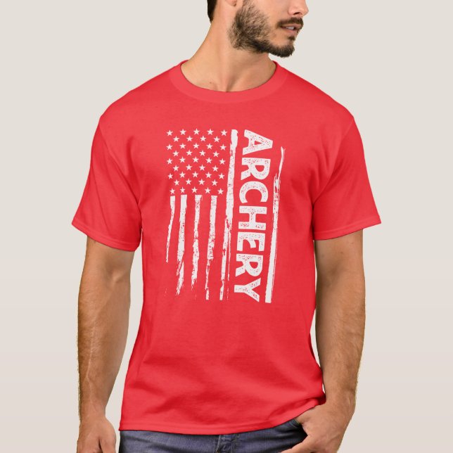 Archery American Flag T-Shirt (Vorderseite)
