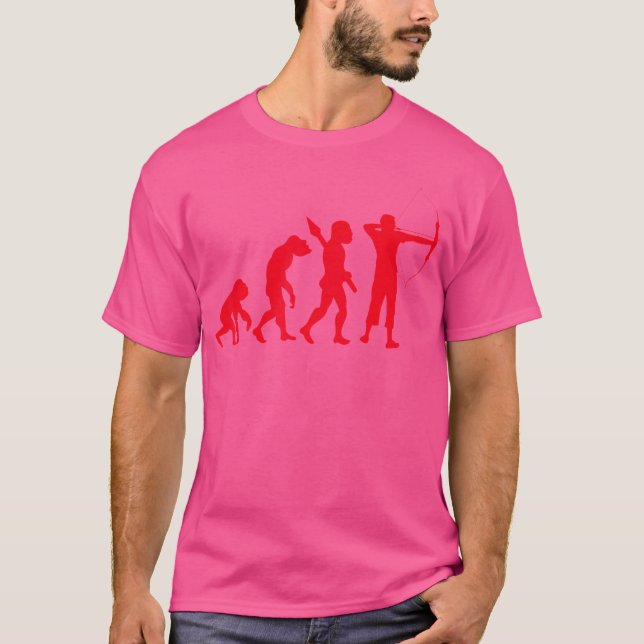 Archery Arrow Bow Evolution T-Shirt (Vorderseite)