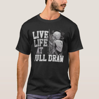 Archery Bow Archer Vintages Leben bei vollem Zeich T-Shirt