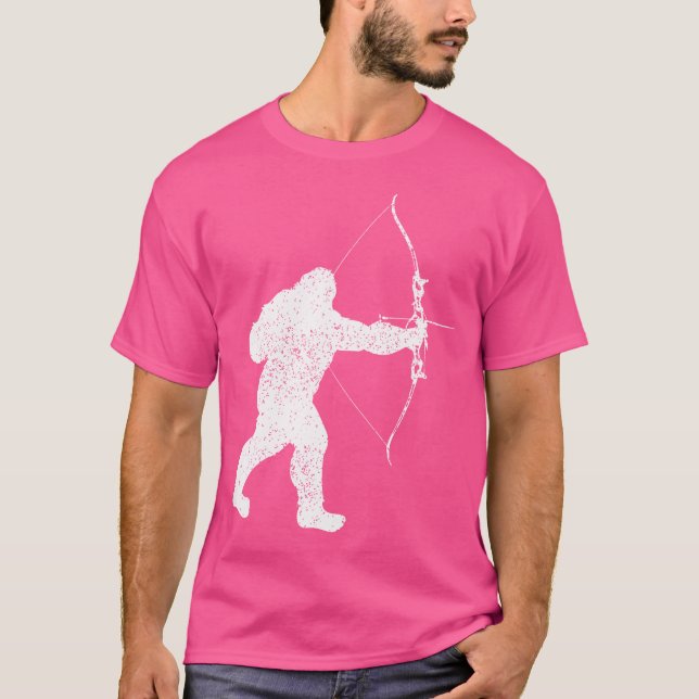 Archery Bowman Archer Bowhunter Arrow Bow Bigfoot T-Shirt (Vorderseite)