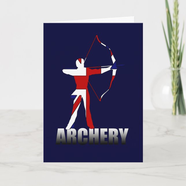 Archery British flagge Archer UK GB Karte (Vorderseite)