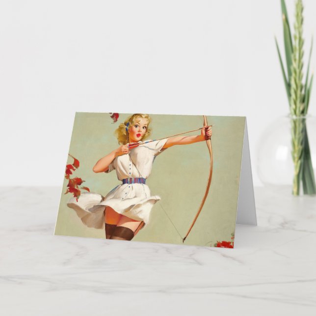 Archery Button-Up Girl Karte (Vorderseite)