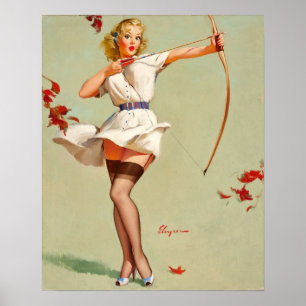 Archery Button-Up Girl Poster