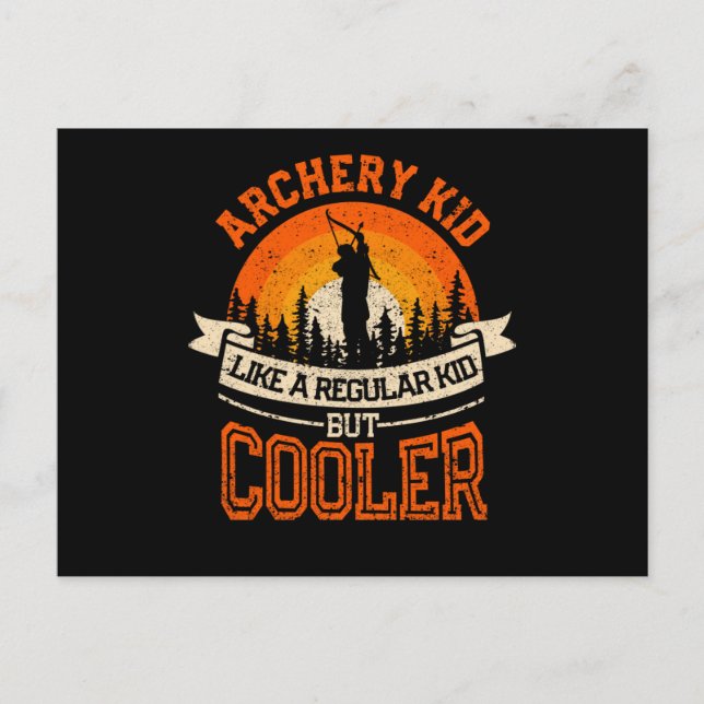 Archery Child Funny Bow und Arrow Kinder Postkarte (Vorderseite)