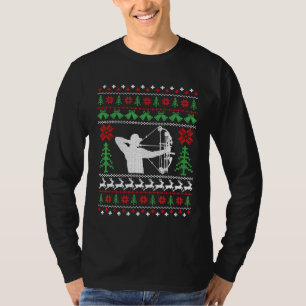 Archery Christmas Archer Ugly Christmas T-Shirt