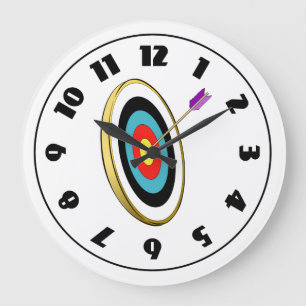 Archery Clock Große Wanduhr