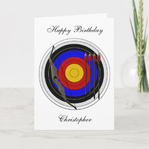 Archery Design Just Add Name Birthday Karte