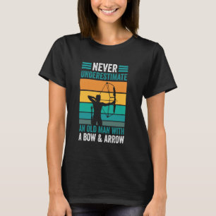 Archery Funny Archer Alter Mann mit Bow & Arrow T-Shirt