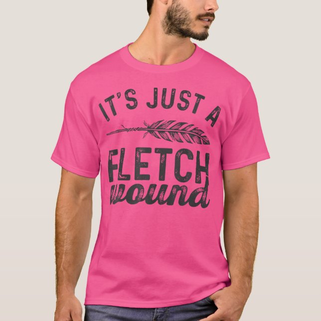 Archery Funny Archer ist nur ein flacher Wundbogen T-Shirt (Vorderseite)