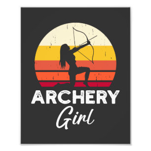 Archery Girl Bow und Arrow Fotodruck