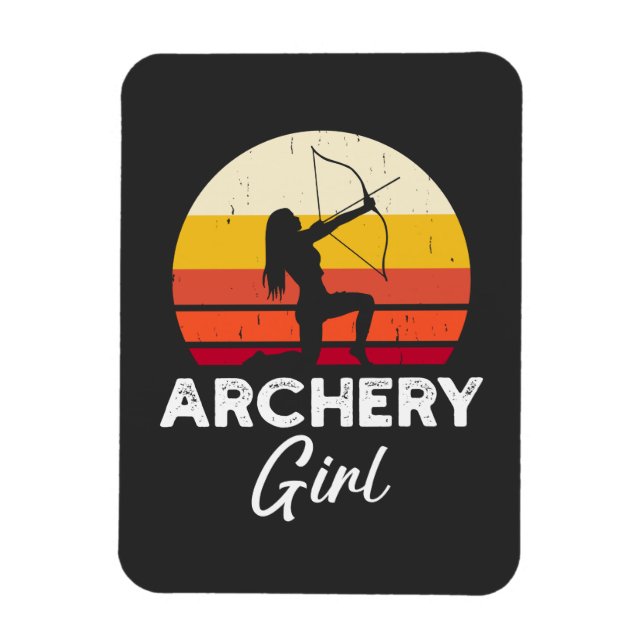Archery Girl Bow und Arrow Magnet (Vertikal)