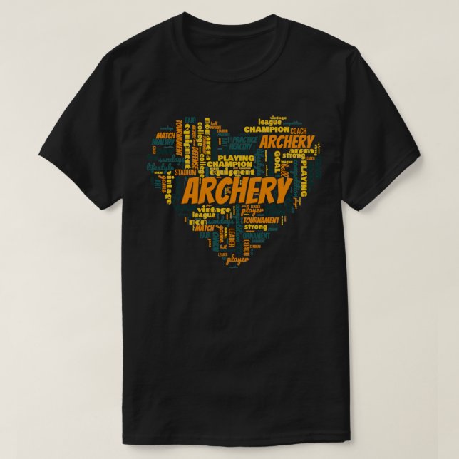 Archery Girl Herz Perfect präsentieren T-Shirt (Design vorne)