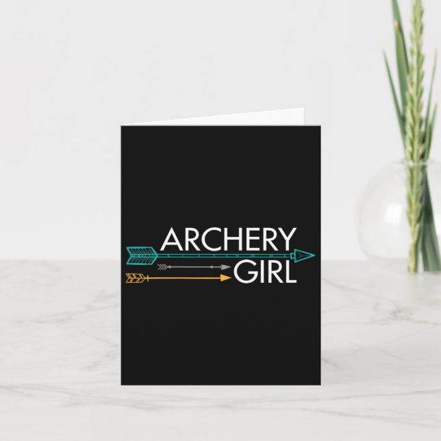Archery Girl Karte (Vorderseite)