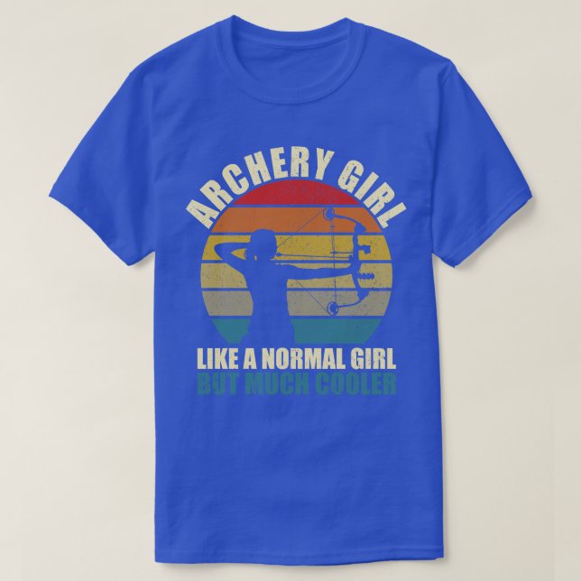 Archery Girl Retro Archer T-Shirt (Design vorne)