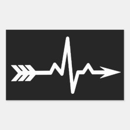 Archery Heartbeat Sports Rechteckiger Aufkleber