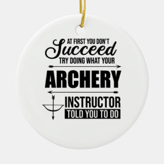 Archery Instructor Coach Keramik Ornament