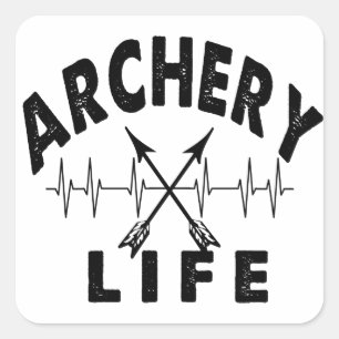 Archery Life Quadratischer Aufkleber