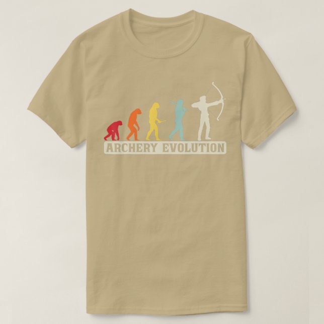 Archery Lovers Retro Vintage Archery Evolution T-Shirt (Design vorne)