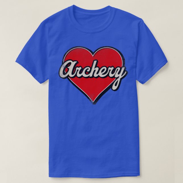 Archery Mom Archery Retro Herz T-Shirt (Design vorne)