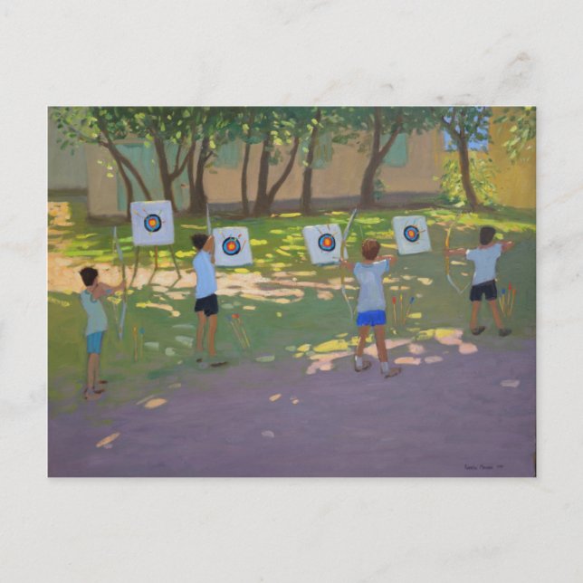Archery Practice Frankreich Postkarte (Vorderseite)