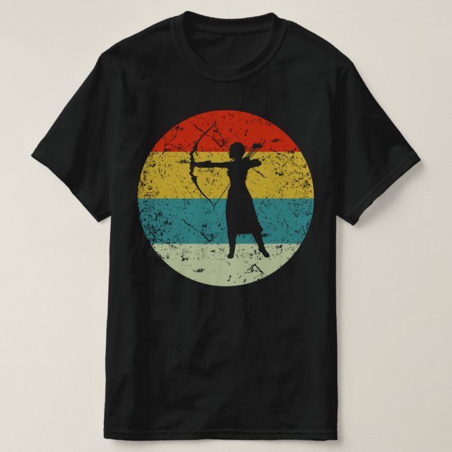 Archery Retrovinatstil T-Shirt (Design vorne)