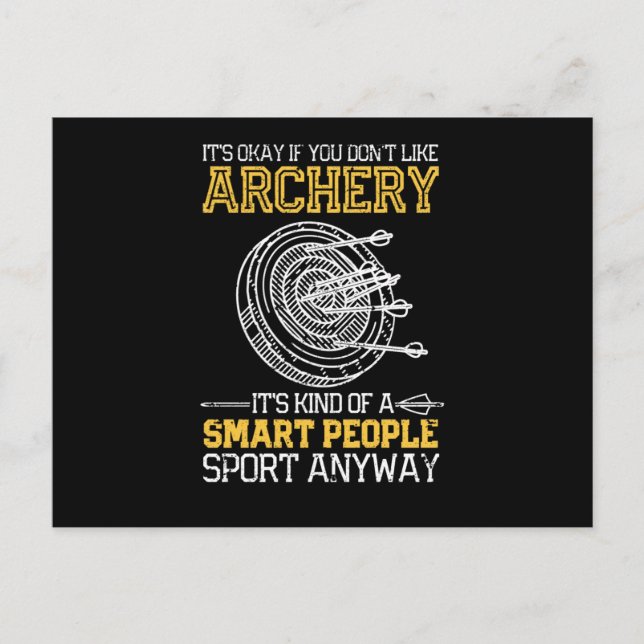 Archery Smart People Sport Arrow Bow Postkarte (Vorderseite)
