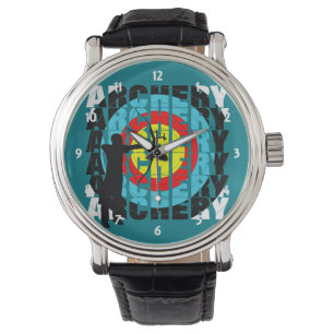 Archery Sport Cool Typografy Archers Graphic Armbanduhr