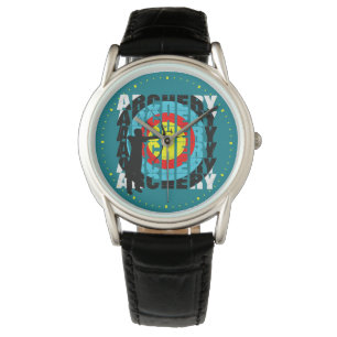 Archery Sport Cool Typografy Archers Graphic Wris Armbanduhr