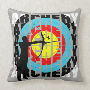 Archery Sport Coole Typografie Grafik Kissen