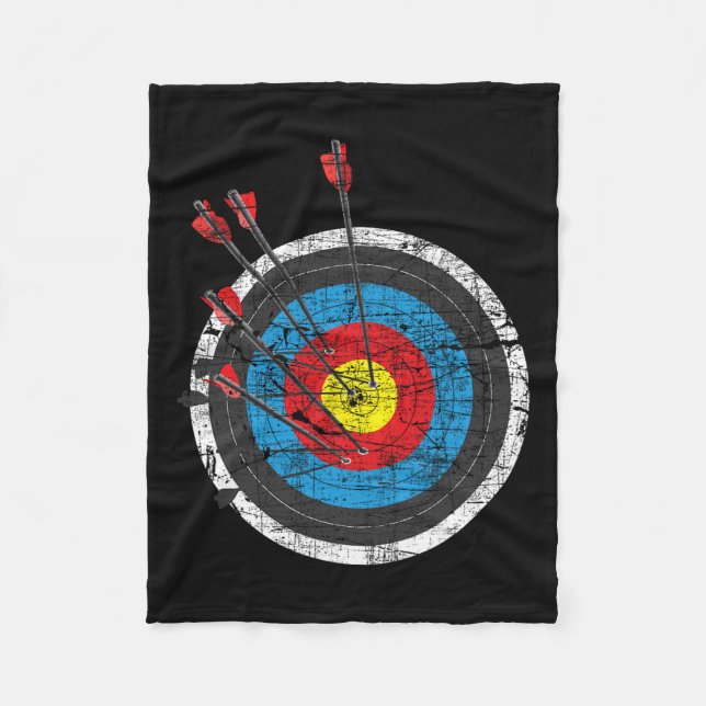 Archery Target - Archer Bowman Bow Junting Bowhunt Fleecedecke (Vorderseite)
