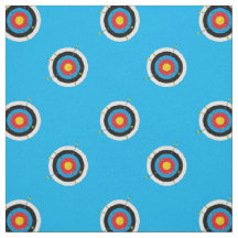 Archery Targets and Arrows Patches on Blue