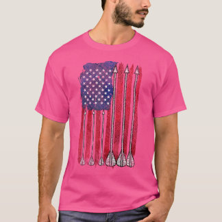 Archery Usa American Flag Arrows Junting Bow Arrow T-Shirt