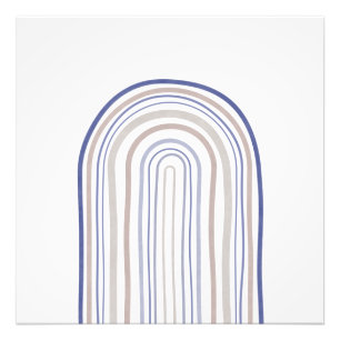 Arches der Mitte des Jahrhunderts - Blau und Beige Fotodruck