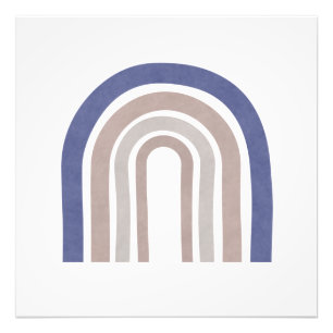 Arches der Mitte des Jahrhunderts - Blau und Beige Fotodruck