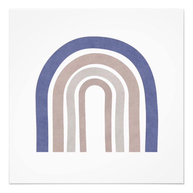 Arches der Mitte des Jahrhunderts - Blau und Beige Fotodruck (Vorne)