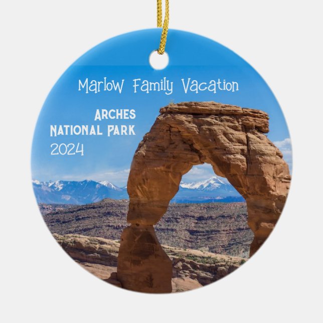 Arches Family Vacation Personalisierte Ornament (Vorne)