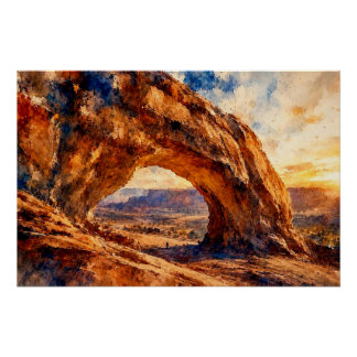 Arches National Park bei Sonnenuntergang, Poster