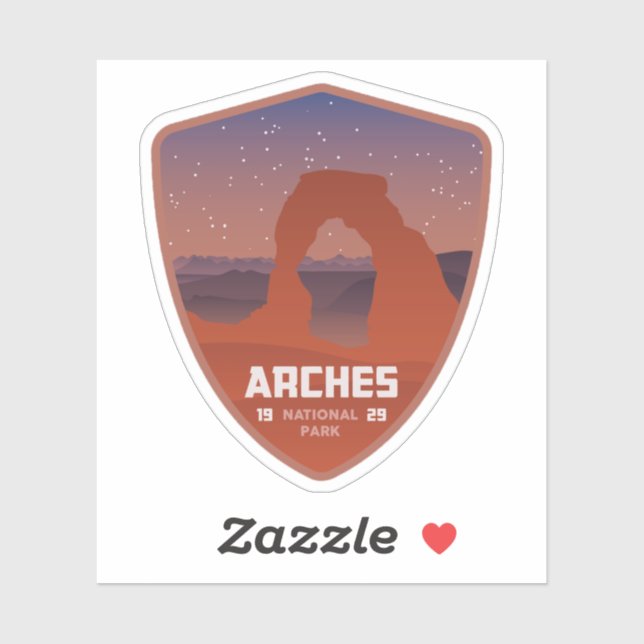 Arches National Park Große Vinyl Sticker (Blatt)