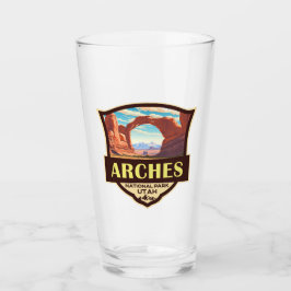 Arches National Park Illustration Retro Glas