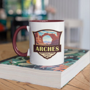Arches National Park Illustration Retro Tasse