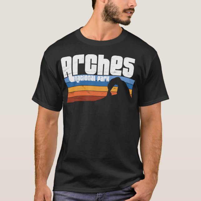 Arches National Park Moab Utah Urlaub Retro T-Shirt (Vorderseite)